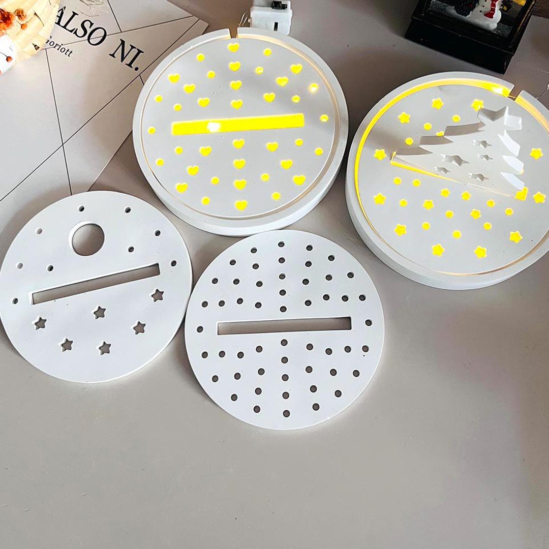LED Light BOX Silicone Mold,round Light Insert Mold for Christmas ...