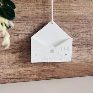 Silikonform für Weihnachtswunschliste Umschlagform Form Weihnachtsverzierungen Form für UV-Harz Epoxy Raysin Gips Baumschmuck
