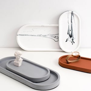 Oval Tray Silicone Mold Large Concrete Gypsum Dish Tray Mold