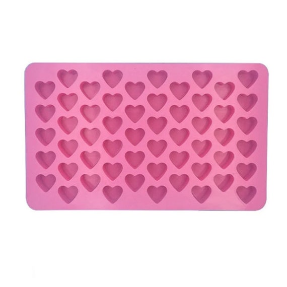 55 Mini Love Hearts Mold Silicone Mini Heart Chocolate Mould Chocolate Mold  Gummy Ice Cube Tray Wax Melt 