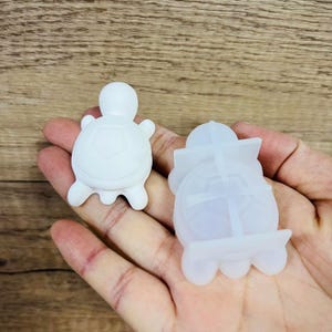 Moule en silicone pour petite tortue, moule à bougie en forme de tortue dessinée, moules en résine époxy, moules à chocolat
