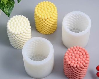 Bubble ball Pillar Candle Mold DIY Sojawas beewax Handgemaakte Supplies Mallen Rack Cilindrische Kaars Mallen voor kaarsen Het maken van mallen