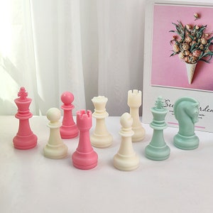 Chess piece silicone mold ,.scented candle silicone mold DIY chess piece diffuser stone gypsum drop glue ornaments mold