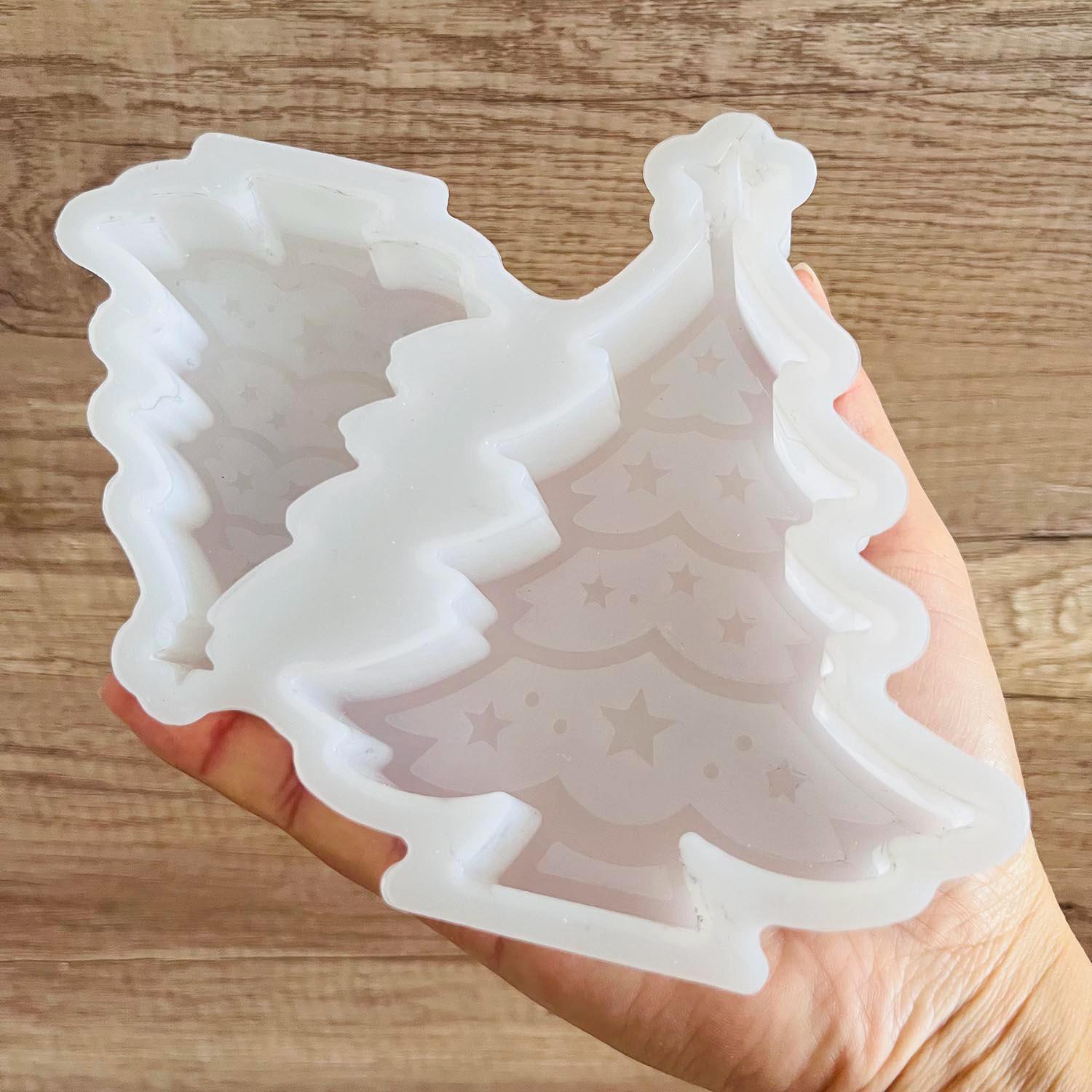 Lot De 3 Moules En Silicone De Noël - En Forme D'étoile - Pour Couler - Moule En Silicone - Étoiles - Béton - Pour Travaux Manuels (A