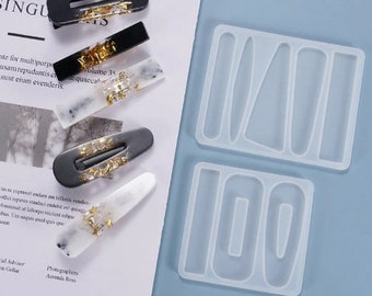Siliconen Mold Hair Clips voor Hars Molds Hair Barrette UV Epoxy Resin Molds voor Kid Crafting Teardrop Hair Clip Supplies voor Vrouwen Meisje