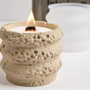 DIY Nordic Candle Jar Concrete Silicone Mold Ceramic Flowerpot mold Succulent Potted Gypsum Mould Desktop Ornament Molds Home Decor