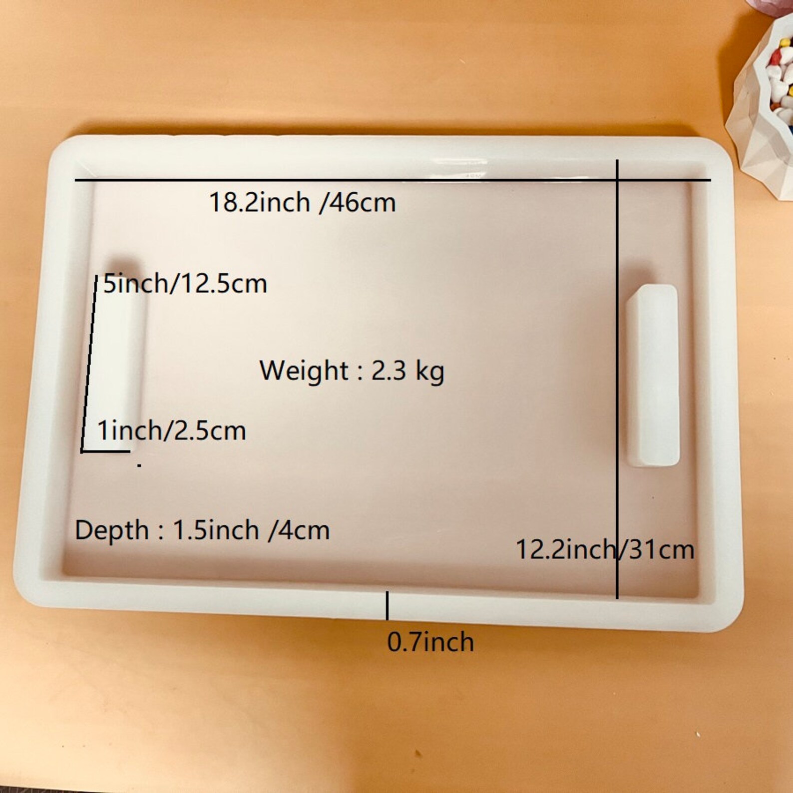 Large 18 Inch Rectangle Ocean Epoxy Resin Cutting Board Mold Etsy