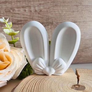 Silicone Mold for cute bunny ears mold ears rabbit mold Concrete Cement Terrazzo Resin candle bunny Easter ornament Molds