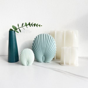 Fan shape Shell silicone mold, candle mould ,DIY handmade Resin Plaster Concrete Cement Home decoration art moulds