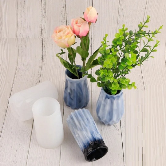 Silicone Flower Vase Molds Dried Flower Plaster Concrete Etsy