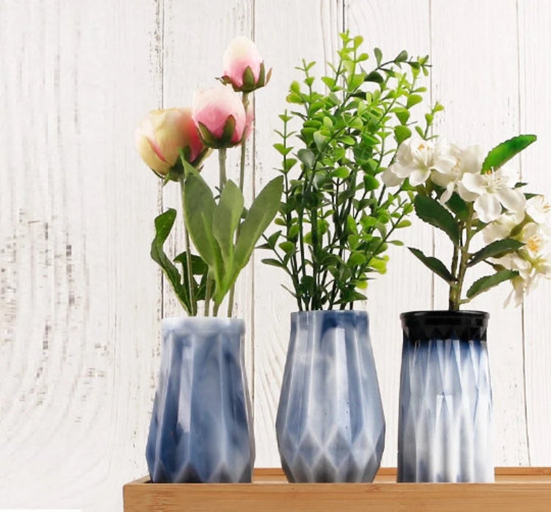 Silicone Flower Vase Molds Dried Flower Plaster Concrete Etsy