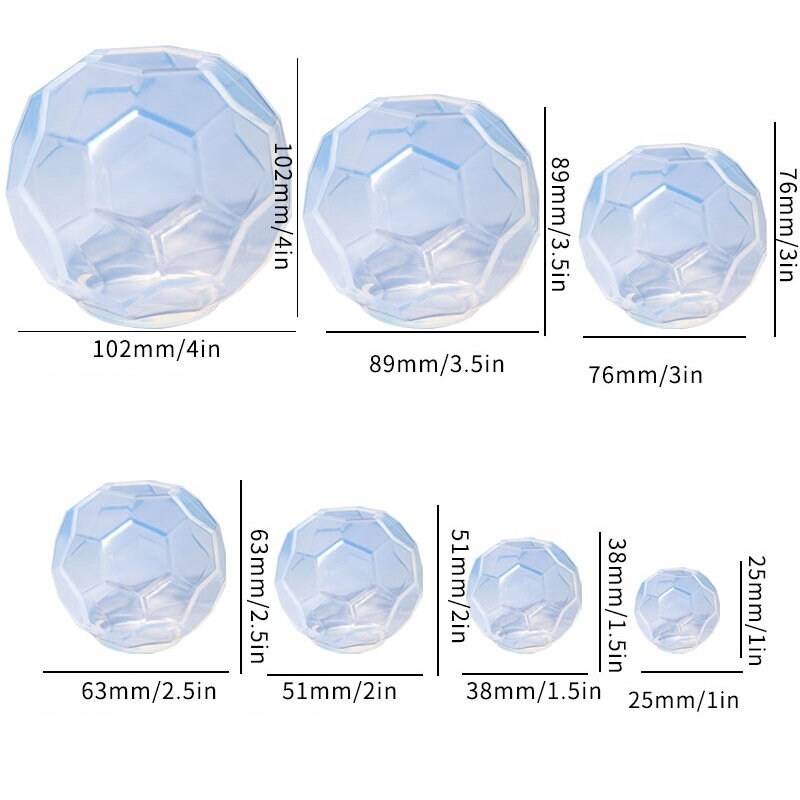 Hexagon Ball 1 2 3 4 Inch Silicone Ball - Etsy