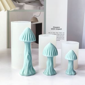 3D mushroom silicone mold -Mushroom scented candle mold DIY handmade Candle mold Epoxy Resin molds Cement Concrete Home decor Moulds