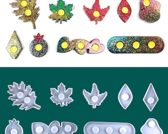 Kerzenständer Form, Blatt, Herz, Kerzenständer Halter Silikonform, Resin Beton Beton Terrazzo Gips Kerzen Teelicht Formen