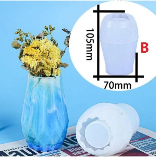 Silicone Flower Vase Molds Dried Flower Plaster Concrete Etsy