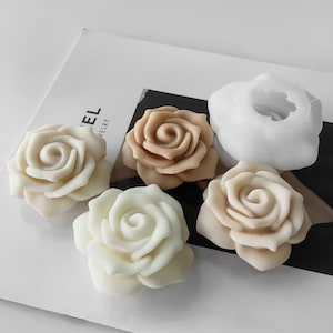 Silicone Mold for rose flower candle , Flower scented candle molds , Rose Soap Fondant cake decoration mold Handmade Epoxy Resin Craft Molds