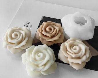 Silicone Mold for rose flower candle , Flower scented candle molds , Rose Soap Fondant cake decoration mold Handmade Epoxy Resin Craft Molds