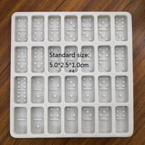 Professional Standard Domino Molds, Resin Mold Domino, Domino Mold Silicone Double 6 pcs, DIY Molds For Resin, Jumbo size Domino