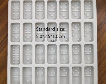 Professional Standard Domino Molds, Resin Mold Domino, Domino Mold Silicone Double 6 pcs, DIY Molds For Resin, Jumbo size Domino