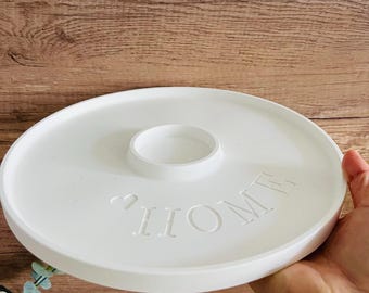Large Home Storage Tray Silicone Mold Round Decorative tray silicone mould for concrete plaster resin clay,candle tray,storage plate,gifts