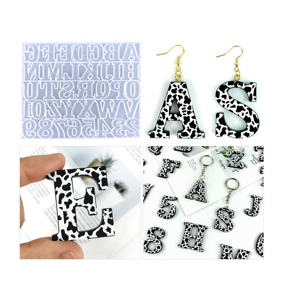 Uppercase Alphabet Letter Mold-silicone Mold for Resin-molds for  Earrings-resin Molds for Jewelry Pendant-eearring Pendant Mold 