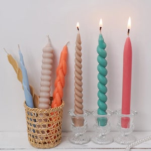 Long Spiral Candle Mold DIY Twisted Long Rod Wax Stick Silicone Mold Home Decor Geometry Candles Making Supplies