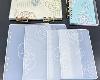 Kwiat kamelii A5 A6 Okładka notatnika Żywica Forma Okładka książki Formy silikonowe z żywicy epoksydowej Formy rzemieślnicze Formy rzemieślnicze, DIY Notebook Zamień papier