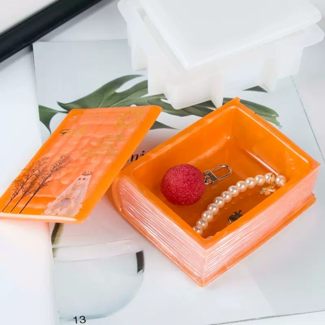 Book Shape Storage Box Silicone Mold, Resin Box Mold ,DIY Handmade ...