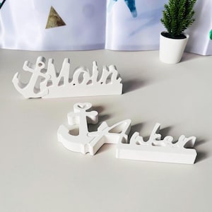 Molde de silicone para âncora, molde decorativo para letras, molde para letras pequenas, molde para fundição