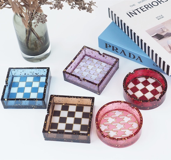 【美品】MACKENZiE-CHiLDS ジュエリーBOX Mackenzie Childs inspired jewelry box with gold accents and