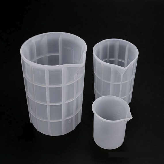 100ml, 300ml, 700ml Measuring Cups for Resin Supply Tools Reusable Silicone  Measuring Cups for Epoxy Resin, Antislip, No-cleaning 