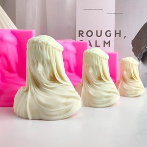 3 Größen Masked Girl Silikonform -Weibliche Körper DuftKerzenform DIY handgemachte Kerzenformen Epoxidharz Zement Beton Wohnkultur Formen