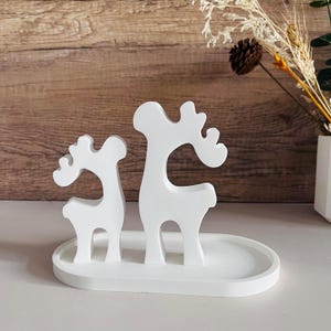 2PCS Silicone mold for Christmas Reindeer concrete plaster UV RESIN epoxy mold,ELK Candle deer silicone mould Christmas decor,handmade gift