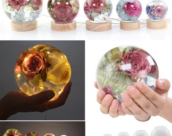 Large Resin Ball 60mm -120 mm  ball silicone molds ,Epoxy Resin art for preserved flower , Resin Led Lamp Home Decor