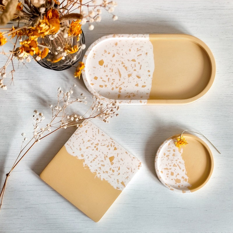 2-Pack Large Silicone Resin Tray Molds - 10x10" Square & 10x6" Rectangle Geode Board Molds