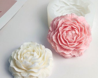 Peony Flower Silicone Mold , peony scented candle molds , Soap Fondant cake decoration mold DIY Handmade Epoxy Resin Craft Molds