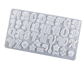 New 26 Alphabet silicone mold -capital letter resin molds- letter keychain mold-Silicone mold for resin epoxy resin mold