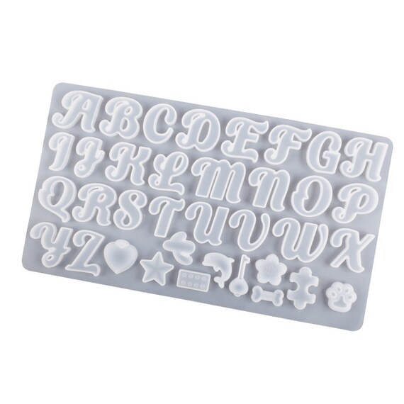 Stampo In Silicone Per Lettere E Numeri In Calcestruzzo – Stampi Decorativi Per Gesso, Dimensione Lettera 5,3x2,9x2,3 Cm