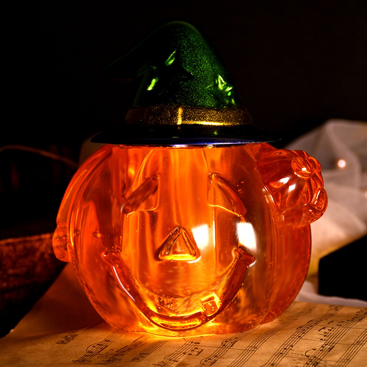 Moule En Silicone Citrouille 3D Avec Couvercle - Pour Pot à Bijoux, Bougeoir, Rangement Bonbons - Décoration Halloween, Automne - DIY Résine - 6