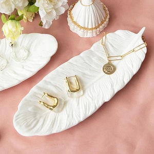Feather Dish Concrete Mold Feather Tray Mold for Resin, Epoxy Resin Dish Mold, Flexible Trinket Box Mold, Silicone mould for Gypsum