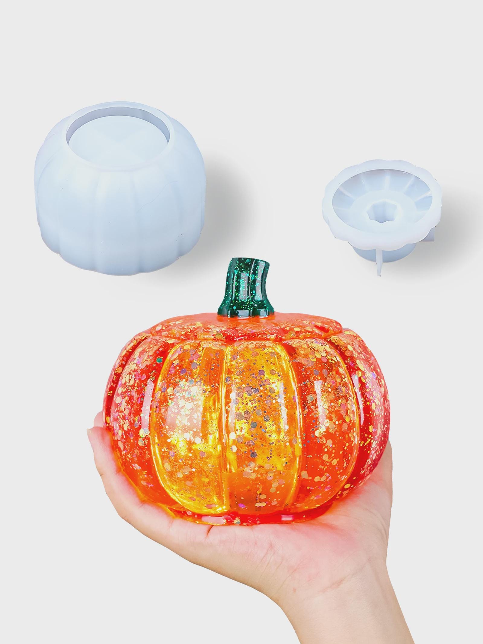 Large Pumpkin Storage Box Silicone Mold DIY Halloween Ornaments