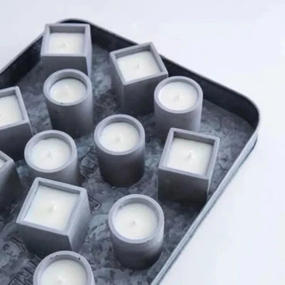 3 Stampi Silicone Per Candele Con Coperchio - Rotondi E Quadrati Per Candele Fai Da Te - Foto 6