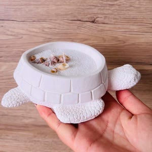 SeaTurtle candle holder mold sea turtle mold beach gifts Epoxy Resin concrete Raysin mold
