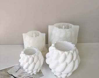 Confezione da 2 stampi grandi fai da te per vasi di fiori, cubi e cilindri in resina, stampi quadrati in silicone, stampi per vasi di fiori, stampi portapenne