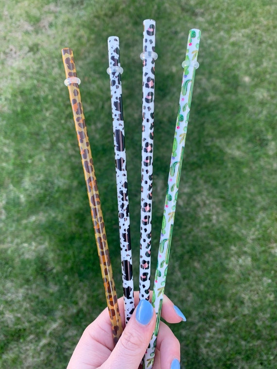 Reusable Plastic Straws With Stopper Etsy