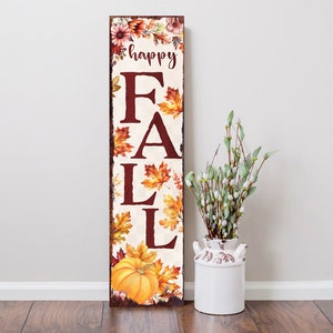 36in Fall Porch Sign Front Porch Fall Welcome Sign With Vintage Autumn ...