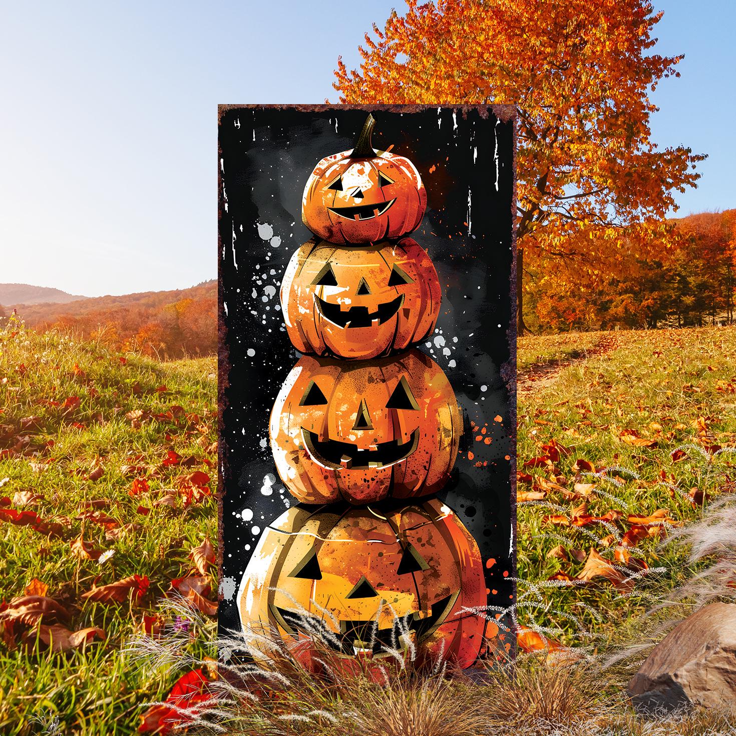 Halloween-Gartenflagge, Waschbär Mit Kürbislaterne – Doppelseitig, 30,5x45,7 Cm, Polyester, Für Draußen