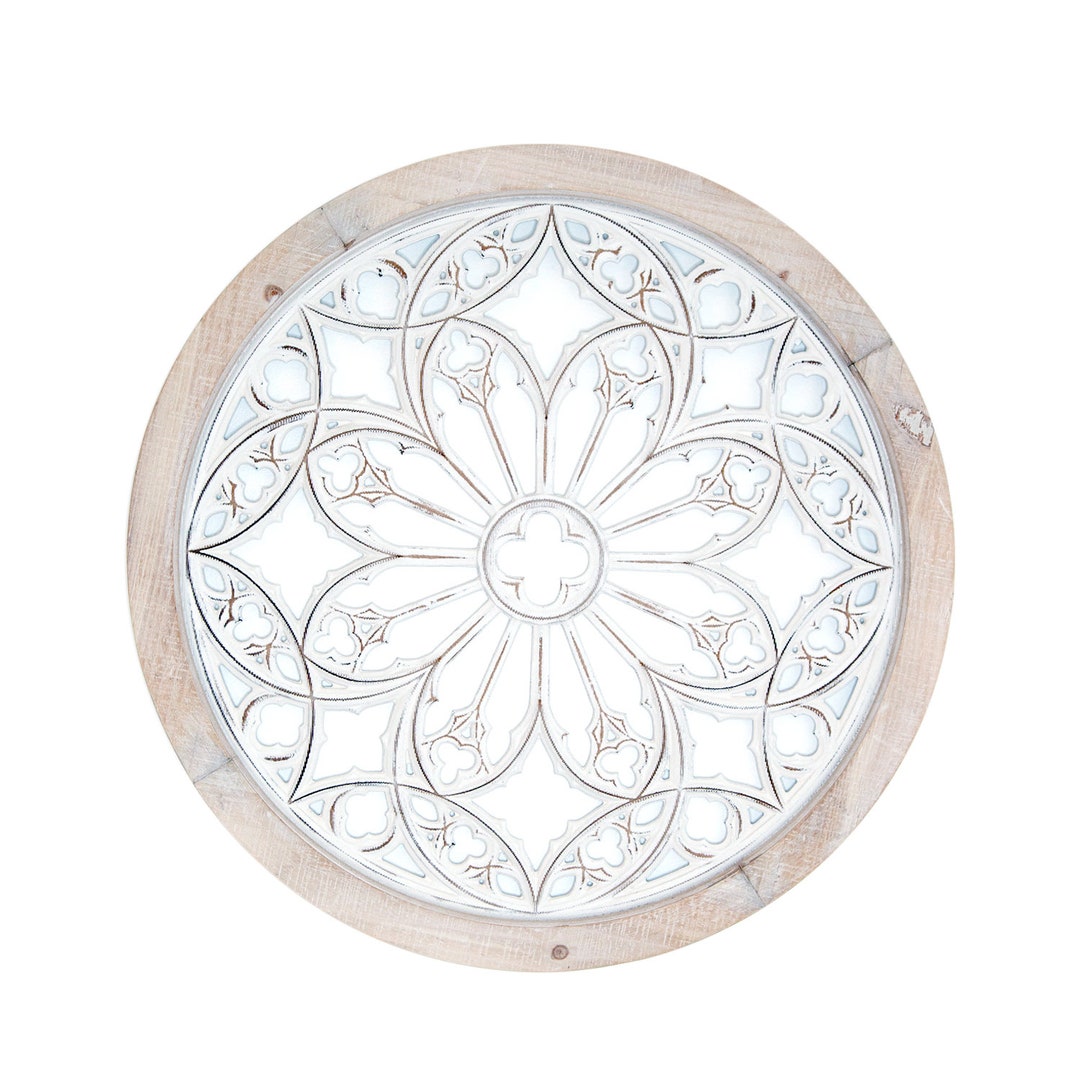 24in Wall Hanging Flower Heritage Round Wall Art Wooden Wall Etsy