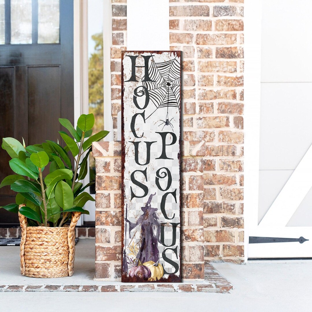 36in Hocus Pocus Halloween Porch Sign - Spooky Front Door & Entryway ...