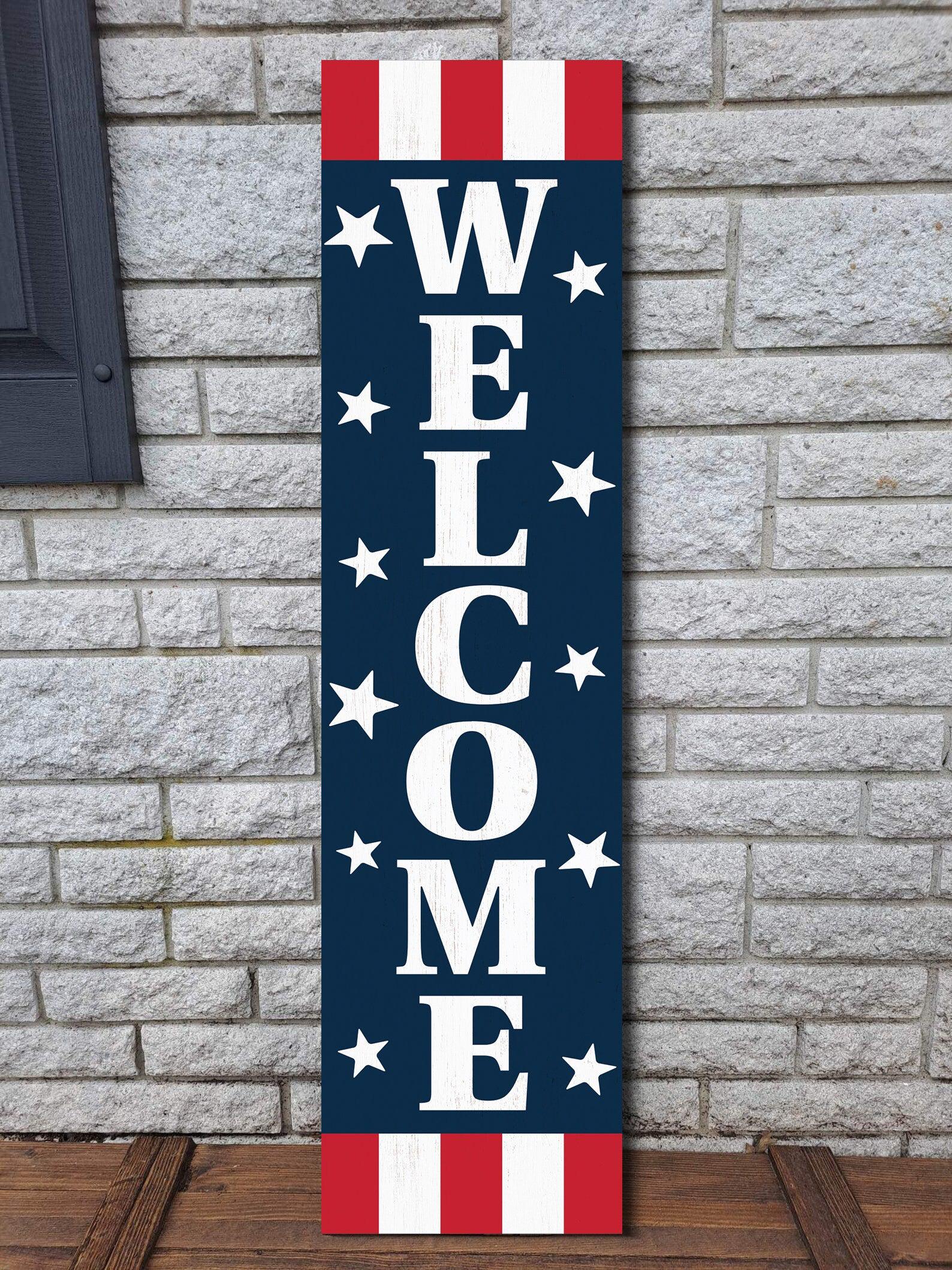 Lneshadng 4th Of July Porch Sgn Farmhouse Patrotc Welcome Outdoor